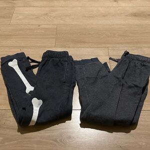 Cat & Jack Black Joggers with Bone Design